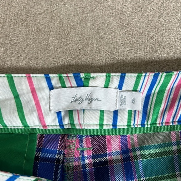 Lady Hagan Women’s Golf High Waisted Shorts Size 6 Green Purple Blue Col… - Picture 5 of 9
